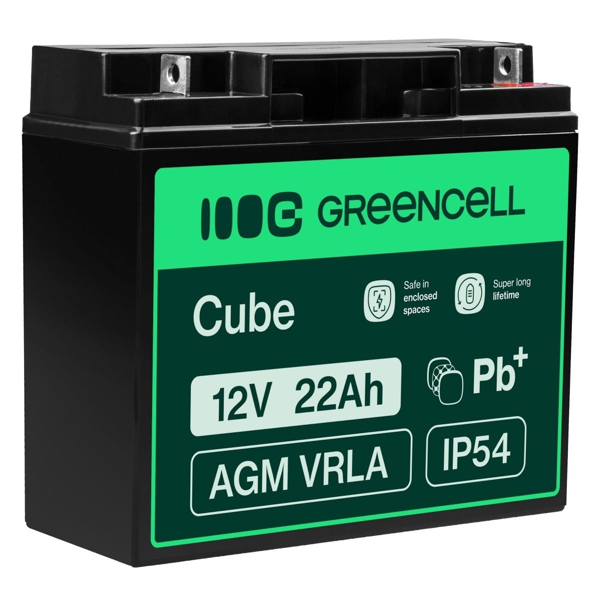 GREEN CELL Green Cell AGM 12V 22Ah VRLA Battery Gel deep cycle scooter mower boat barge - BATTERIE E ALIMENTATORI | TecnoCARE.net Sabaudia, Latina, Terracina, San Felice Circeo e Pontinia