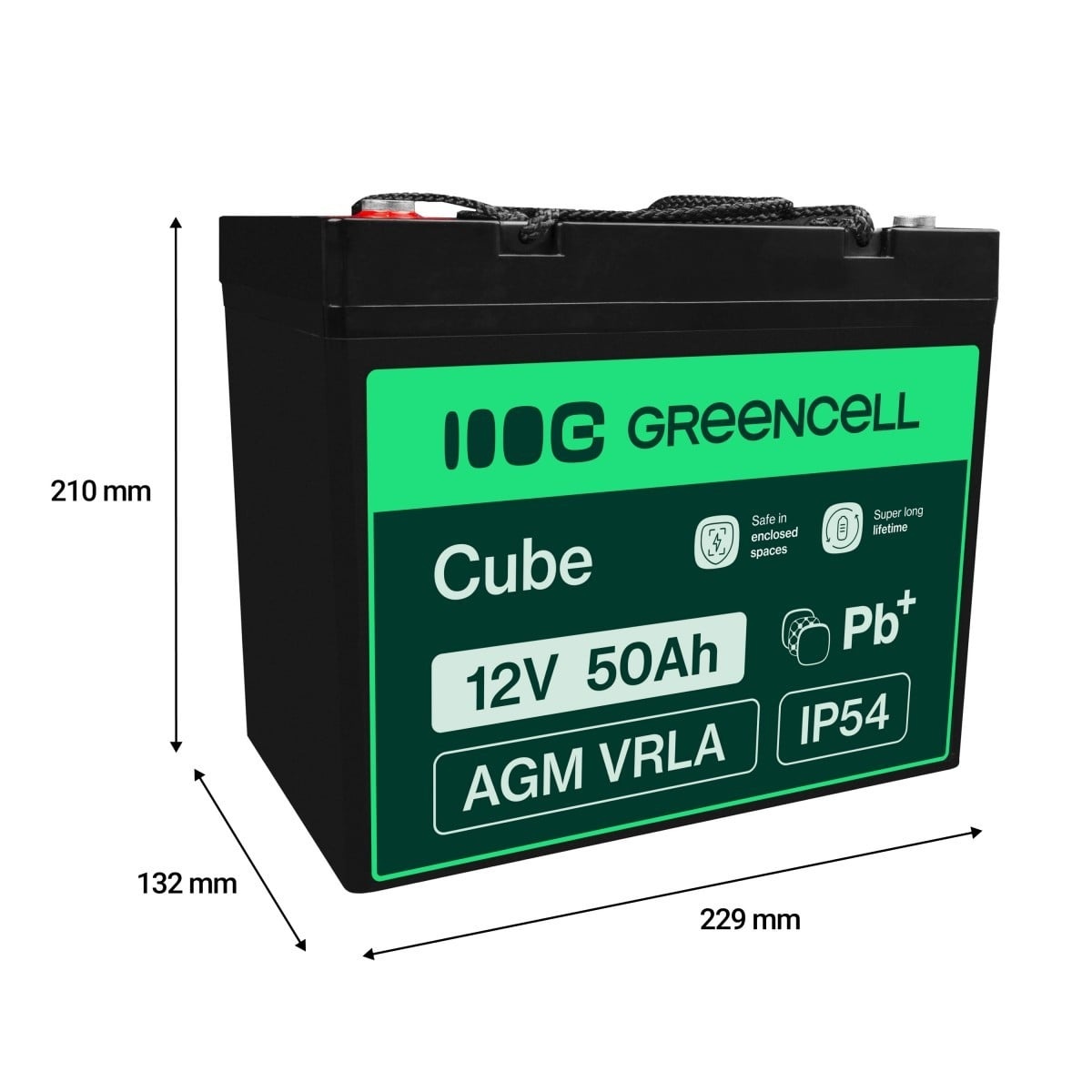 GREEN CELL Green Cell AGM56 batteria per veicolo AGM (acido assorbito in microfibra di vetro) 50 Ah 12 V - BATTERIE E ALIMENTATORI | TecnoCARE.net Sabaudia, Latina, Terracina, San Felice Circeo e Pontinia