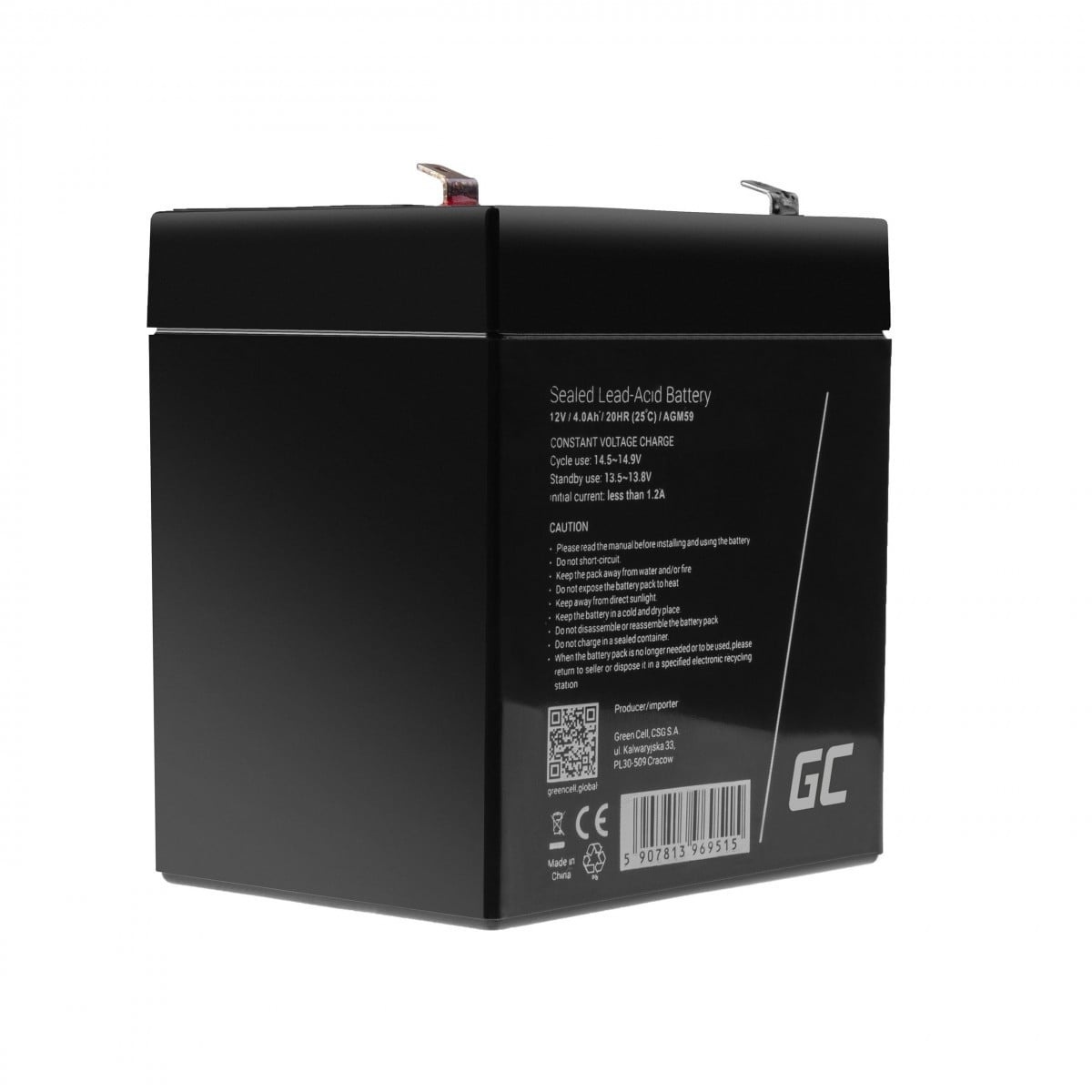 GREEN CELL Green Cell AGM Battery Lead Acid 12V 4.5Ah Maintenance Free for toys and - BATTERIE E ALIMENTATORI | TecnoCARE.net Sabaudia, Latina, Terracina, San Felice Circeo e Pontinia