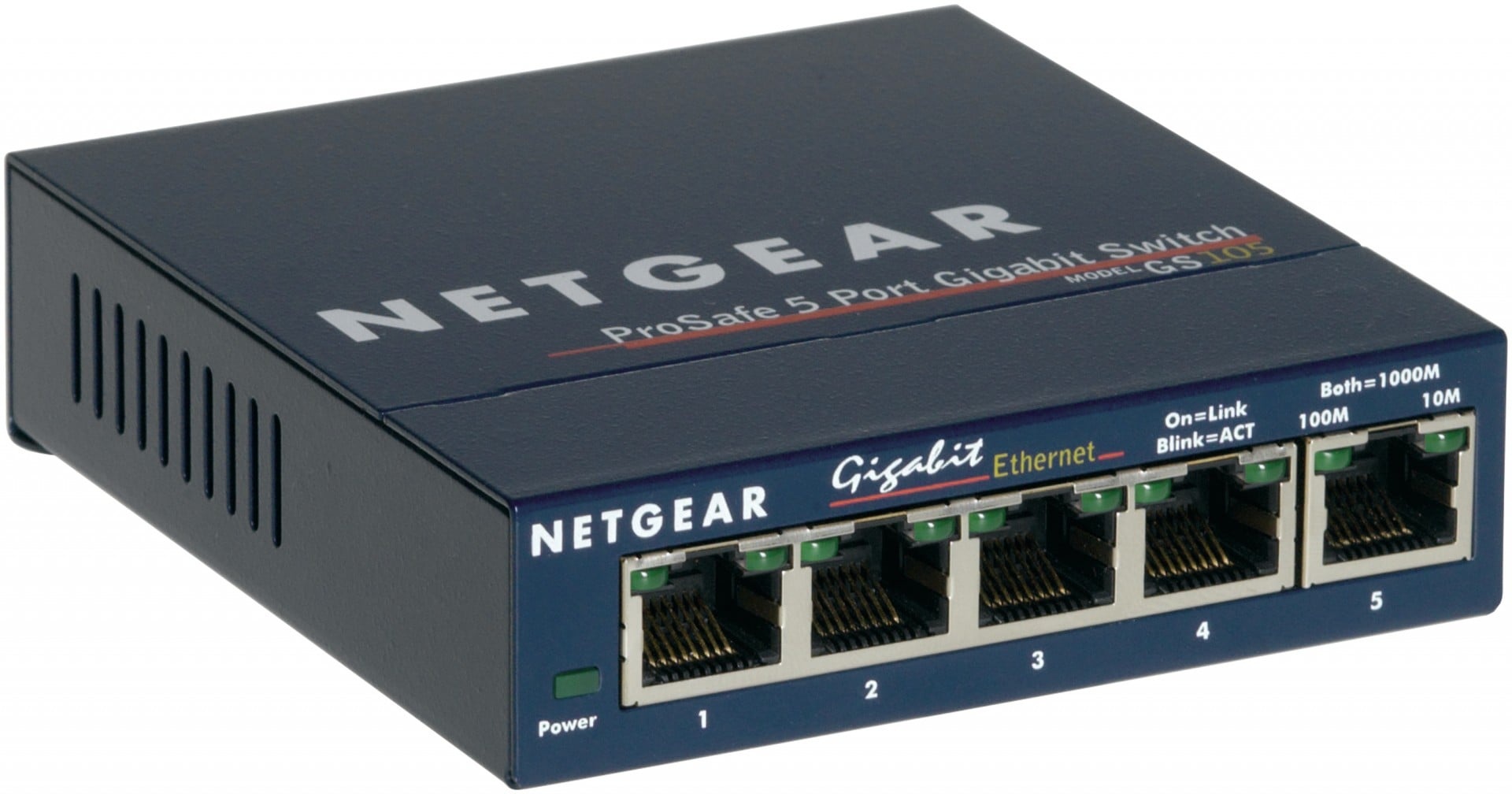 NETGEAR NETGEAR GS105 Non gestito Gigabit Ethernet (10/100/1000) Blu - RETI | TecnoCARE.net Sabaudia, Latina, Terracina, San Felice Circeo e Pontinia