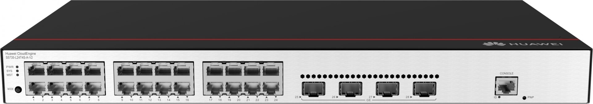 HUAWEI Huawei Switch S5735-L24T4S-A-V2 (24*GE ports, 4*GE SFP ports, AC power) + license L-MLIC-S57L (98012004) - RETI | TecnoCARE.net Sabaudia, Latina, Terracina, San Felice Circeo e Pontinia