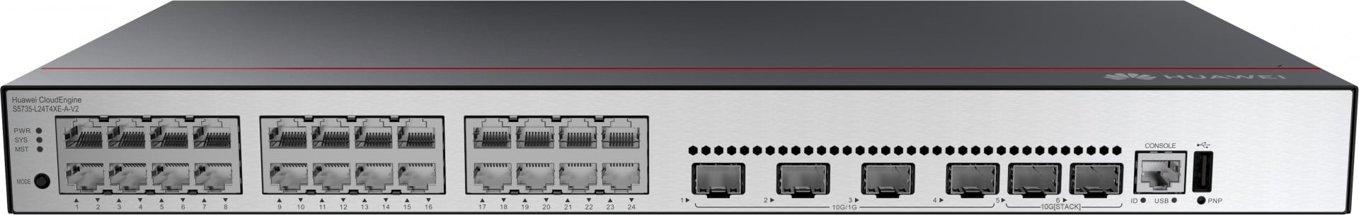HUAWEI Huawei Switch S5735-L24T4XE-A-V2 (24*GE ports, 4*10GE SFP+ ports, 2*12GE stack ports, AC power) + license L-MLIC-S57L (98012011) - RETI | TecnoCARE.net Sabaudia, Latina, Terracina, San Felice Circeo e Pontinia