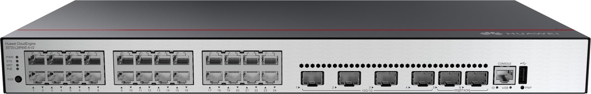 HUAWEI Huawei Switch S5735-L24P4XE-A-V2 (24*GE ports, 4*10GE SFP+ ports, 2*12GE stack ports, PoE+, AC power) + license L-MLIC-S57L (98012026) - RETI | TecnoCARE.net Sabaudia, Latina, Terracina, San Felice Circeo e Pontinia