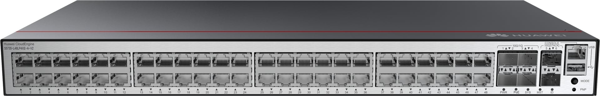 HUAWEI Huawei Switch S5735-L48LP4XE-A-V2 (48*GE ports, 4*10GE SFP+ ports, 2*12GE stack ports, PoE+, AC power) + license L-MLIC-S57L (98012052) - RETI | TecnoCARE.net Sabaudia, Latina, Terracina, San Felice Circeo e Pontinia