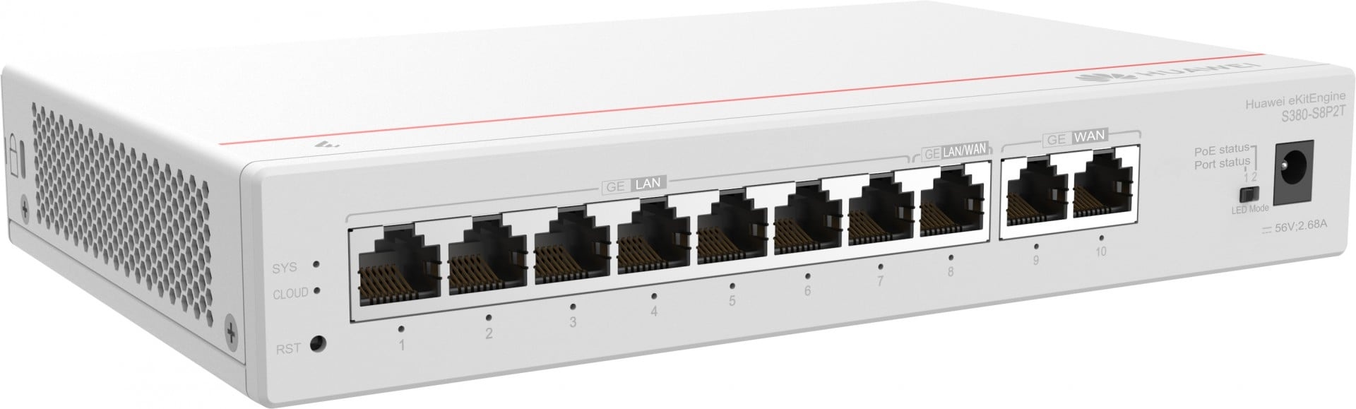 HUAWEI Huawei Gateway S380-S8P2T, 2*GE WAN, 8*GE LAN(PoE+, 124W) - RETI | TecnoCARE.net Sabaudia, Latina, Terracina, San Felice Circeo e Pontinia