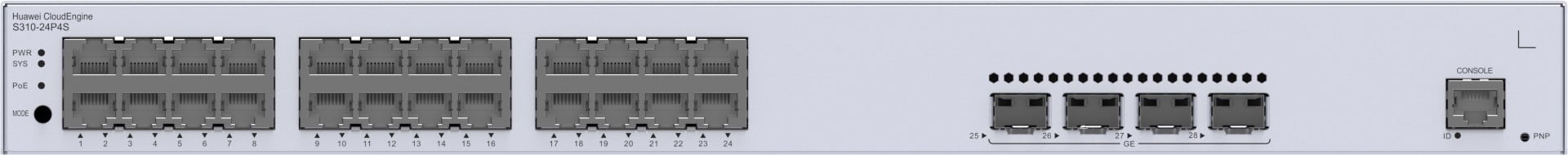HUAWEI Huawei Switch S310-24P4S (24*GE ports, 4*GE SFP ports, PoE+, AC power) - RETI | TecnoCARE.net Sabaudia, Latina, Terracina, San Felice Circeo e Pontinia