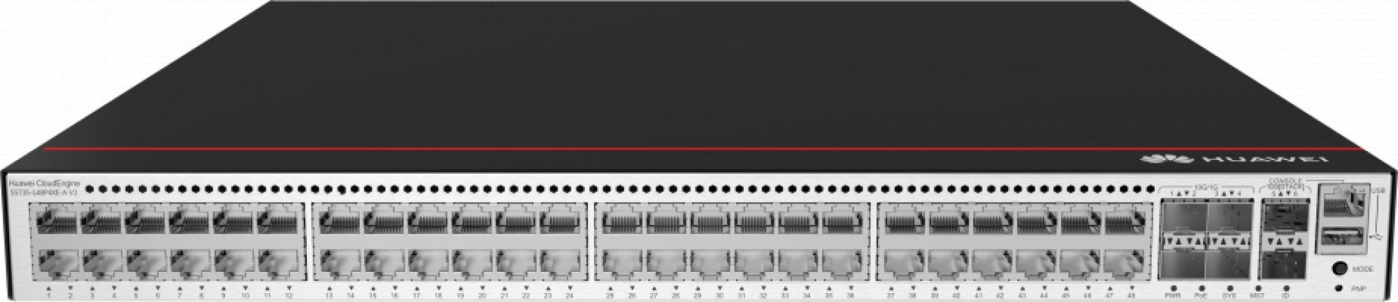 HUAWEI Huawei Switch S5735-L48P4XE-A-V2 (48*GE ports, 4*10GE SFP+ ports, 2*12GE stack ports, PoE+, 1*AC power) + license L-MLIC-S57L (98012120) - RETI | TecnoCARE.net Sabaudia, Latina, Terracina, San Felice Circeo e Pontinia
