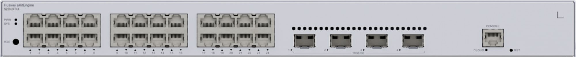 HUAWEI HUAWEI eKit S220 Series S220-24T4X Gestito L2 Gigabit Ethernet (10/100/1000) 1U Grigio - RETI | TecnoCARE.net Sabaudia, Latina, Terracina, San Felice Circeo e Pontinia