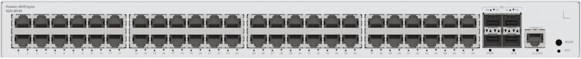 HUAWEI HUAWEI eKit S220 Series S220-48T4S Gestito L2 Gigabit Ethernet (10/100/1000) 1U Grigio - RETI | TecnoCARE.net Sabaudia, Latina, Terracina, San Felice Circeo e Pontinia