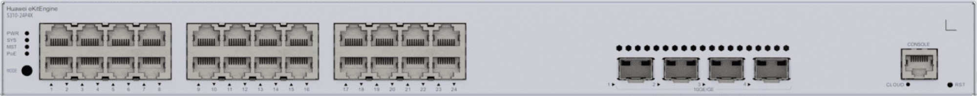 HUAWEI HUAWEI eKit S310 Series S310-24P4X Gestito L2+ Gigabit Ethernet (10/100/1000) Supporto Power over Ethernet (PoE) 1U Grigio - RETI | TecnoCARE.net Sabaudia, Latina, Terracina, San Felice Circeo e Pontinia