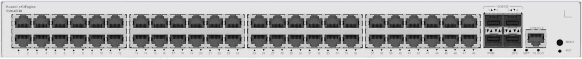 HUAWEI HUAWEI eKit S310 Series S310-48T4X Gestito L2+ Gigabit Ethernet (10/100/1000) 1U Grigio - RETI | TecnoCARE.net Sabaudia, Latina, Terracina, San Felice Circeo e Pontinia