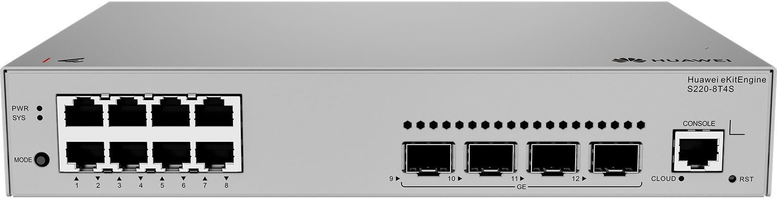 HUAWEI HUAWEI eKit S220 Series S220-8T4S Gestito L2 Gigabit Ethernet (10/100/1000) 1U Grigio - RETI | TecnoCARE.net Sabaudia, Latina, Terracina, San Felice Circeo e Pontinia