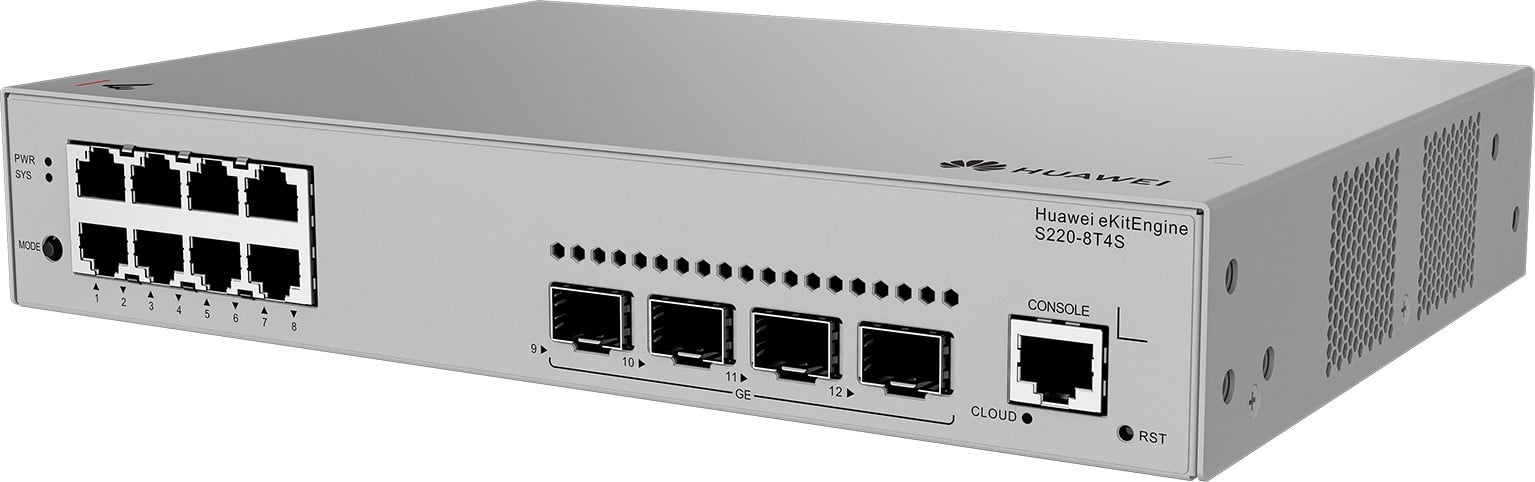 HUAWEI HUAWEI eKit S220 Series S220-8T4S Gestito L2 Gigabit Ethernet (10/100/1000) 1U Grigio - RETI | TecnoCARE.net Sabaudia, Latina, Terracina, San Felice Circeo e Pontinia