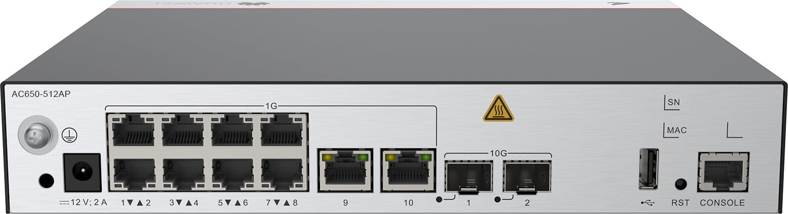 HUAWEI Huawei Controller AC650-512AP, unità principale AC650-512AP (porte elettriche 10*GE, porte ottiche 2*10GE, con adattatore AC/DC) - RETI | TecnoCARE.net Sabaudia, Latina, Terracina, San Felice Circeo e Pontinia