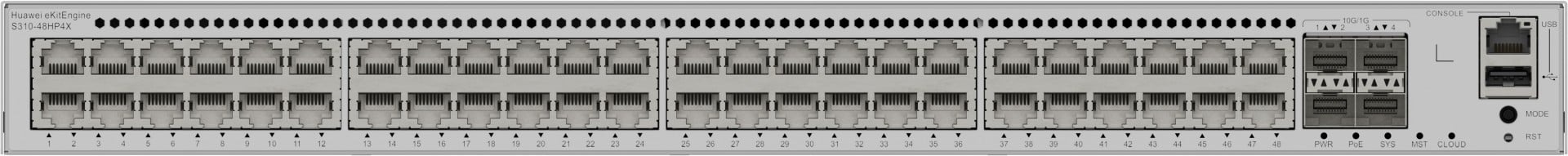 HUAWEI Huawei Switch S310-48HP4X (48 porte 10/100/1000BASE-T (846 W PoE+), 4 porte 10GE SFP+, con 1 modulo di alimentazione AC) - RETI | TecnoCARE.net Sabaudia, Latina, Terracina, San Felice Circeo e Pontinia