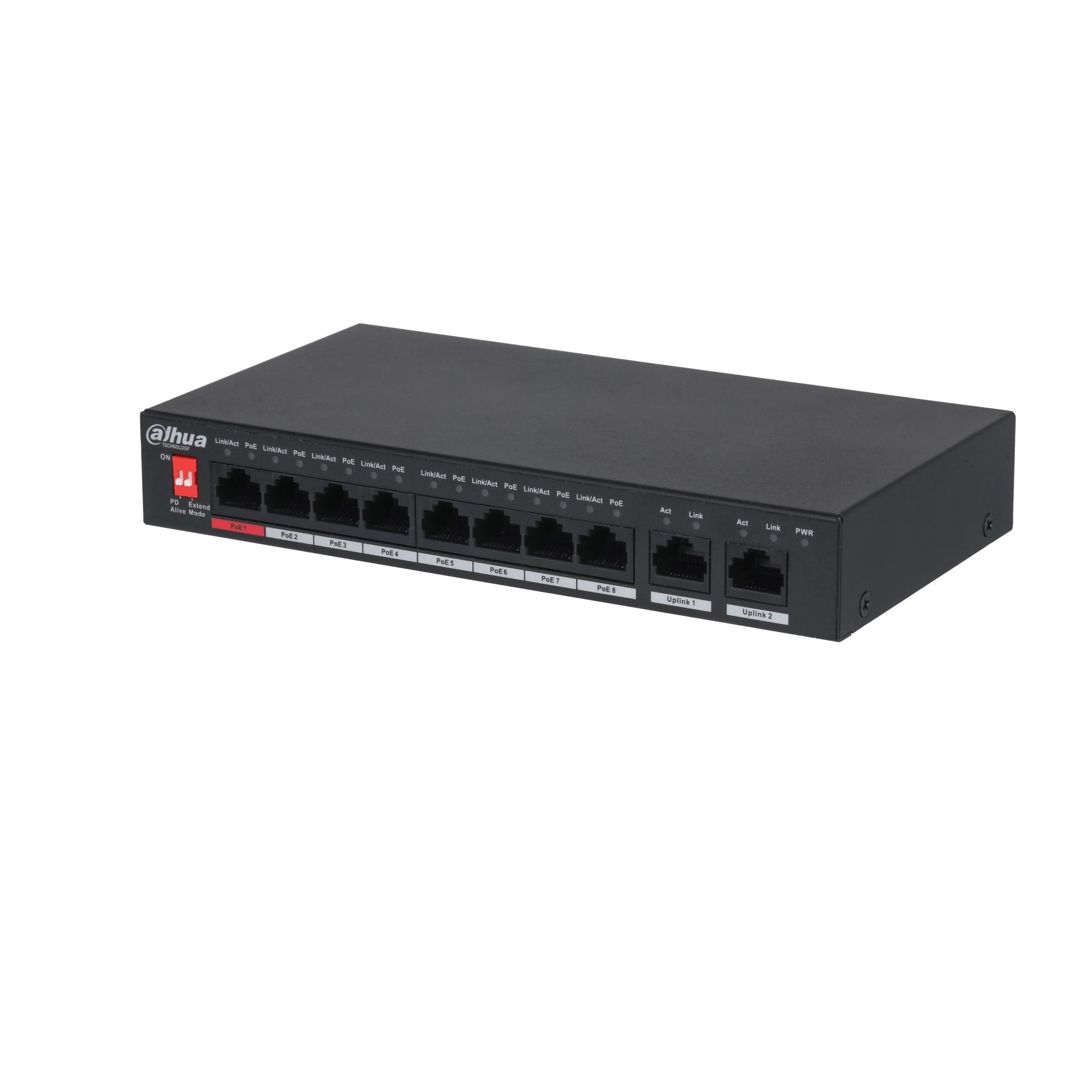 DAHUA Dahua PFS3010-8ET-96-V2 Switch desktopowy bez zarządzania z 10 portami, w tym 8 portami PoE - RETI | TecnoCARE.net Sabaudia, Latina, Terracina, San Felice Circeo e Pontinia
