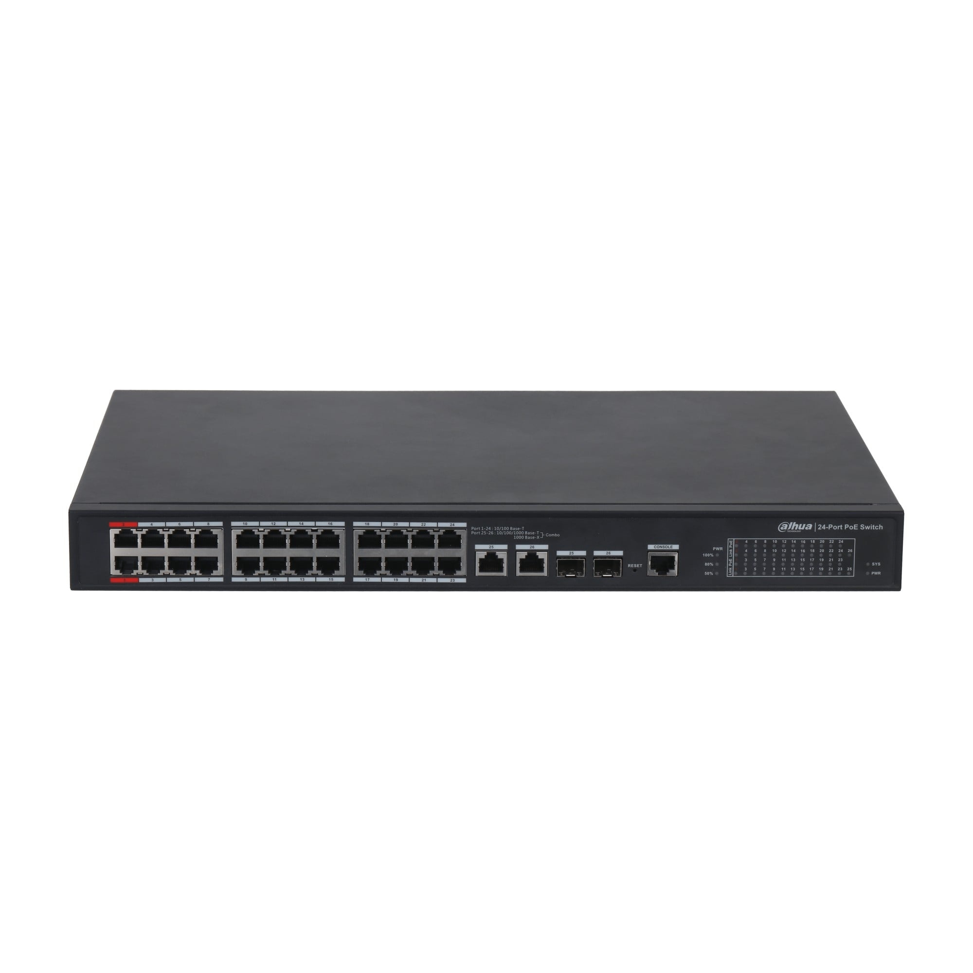 DAHUA Dahua PFS4226-24ET-360-V3 Switch PoE gestito da 24 porte 100 Mbps + 2 porte Gigabit - RETI | TecnoCARE.net Sabaudia, Latina, Terracina, San Felice Circeo e Pontinia