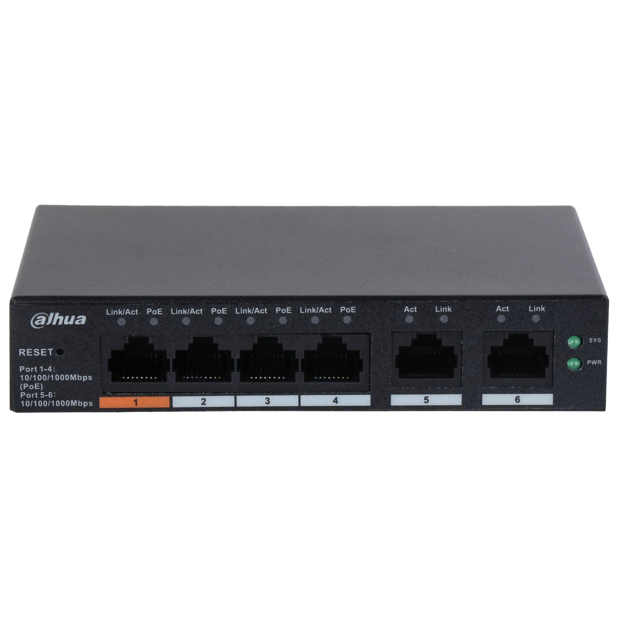 DAHUA Dahua CS4006-4GT-60 6-portowy zdalnie zarządzany przełącznik Gigabit z 4 portami PoE - RETI | TecnoCARE.net Sabaudia, Latina, Terracina, San Felice Circeo e Pontinia