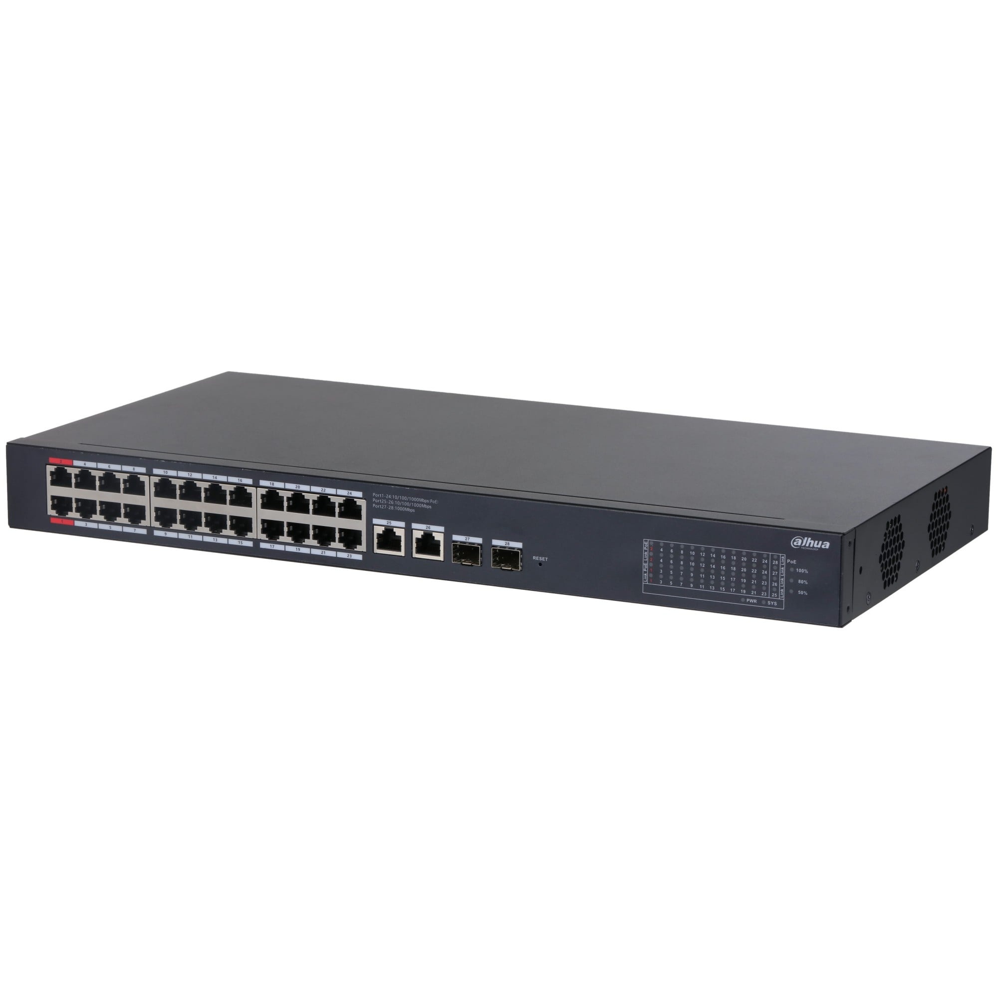 DAHUA Dahua CS4228-24GT-240 28-Portowy desktopowy switch zarządzany w chmurze Gigabit z 24 portami PoE - RETI | TecnoCARE.net Sabaudia, Latina, Terracina, San Felice Circeo e Pontinia