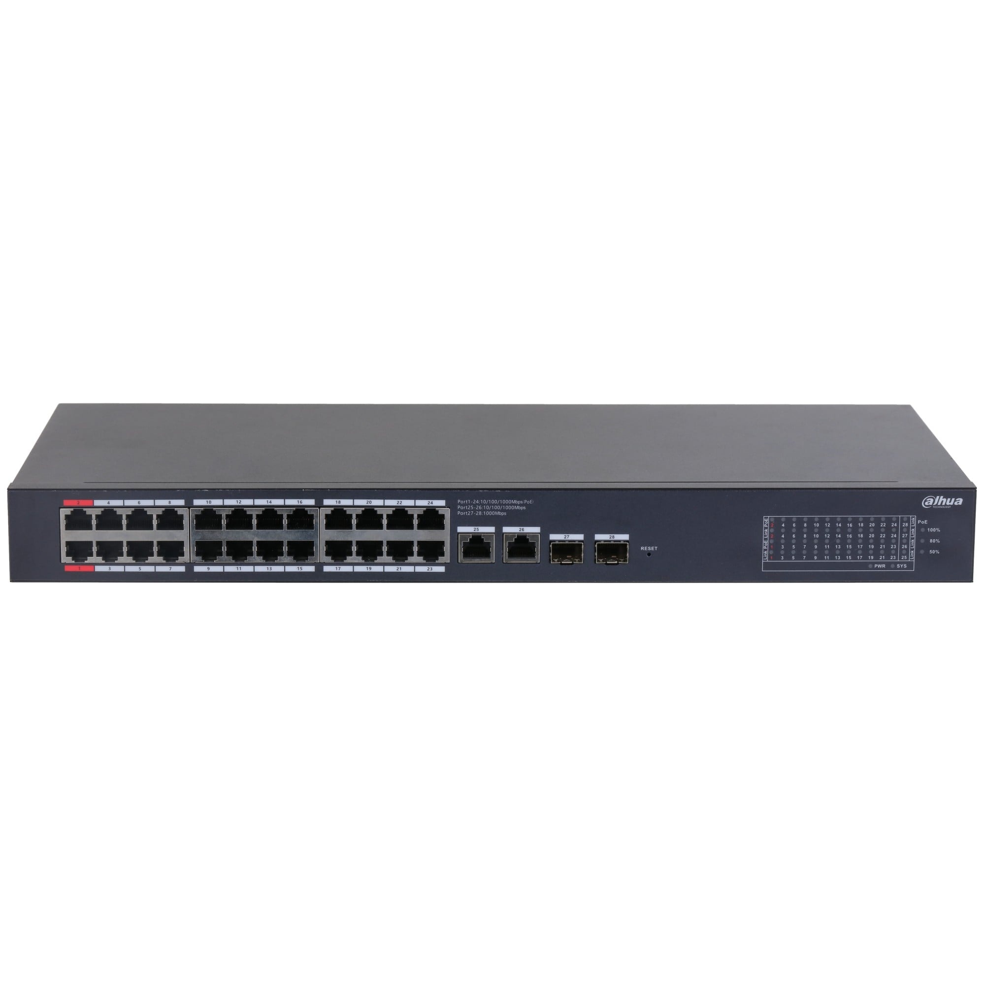 DAHUA Dahua CS4228-24GT-240 28-Portowy desktopowy switch zarządzany w chmurze Gigabit z 24 portami PoE - RETI | TecnoCARE.net Sabaudia, Latina, Terracina, San Felice Circeo e Pontinia