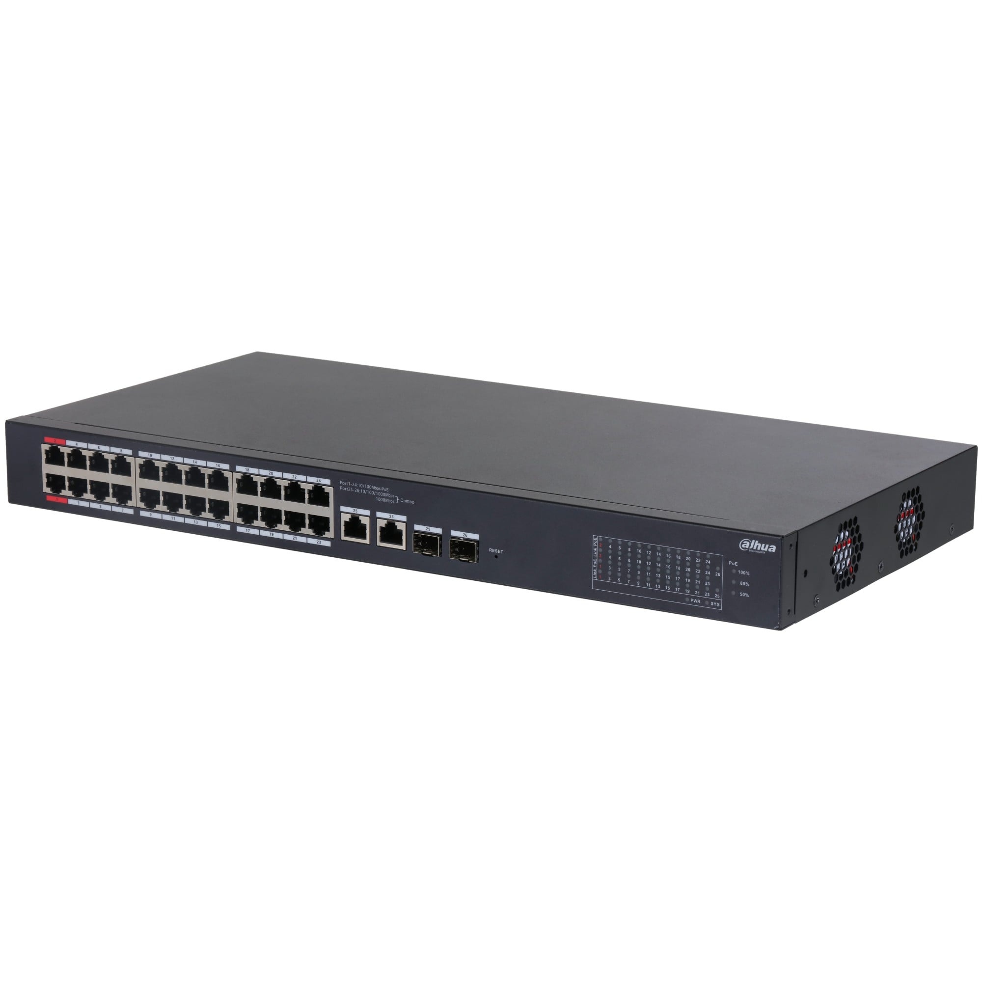 DAHUA Dahua CS4226-24ET-240 Switch desktopowy zarządzany w chmurze 26-portowy z 24 portami PoE - RETI | TecnoCARE.net Sabaudia, Latina, Terracina, San Felice Circeo e Pontinia