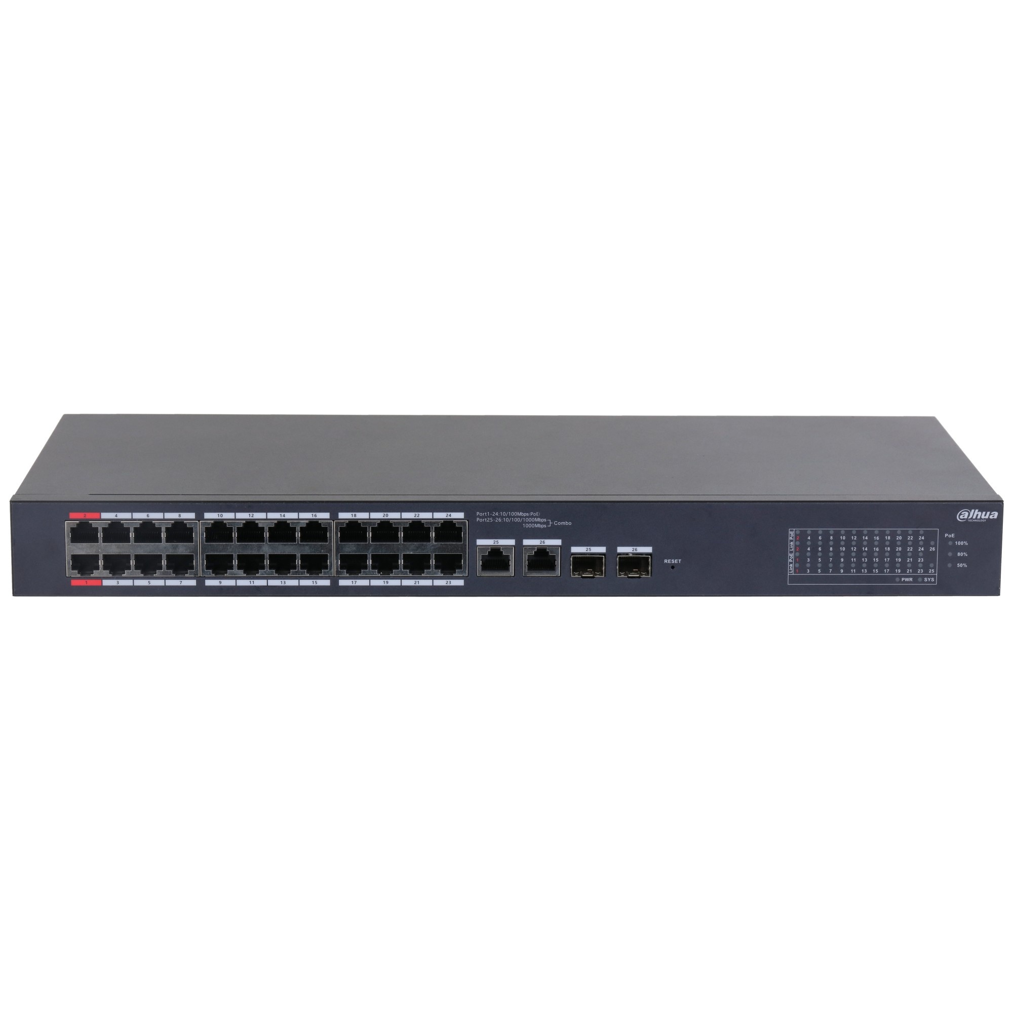 DAHUA Dahua CS4226-24ET-240 Switch desktopowy zarządzany w chmurze 26-portowy z 24 portami PoE - RETI | TecnoCARE.net Sabaudia, Latina, Terracina, San Felice Circeo e Pontinia