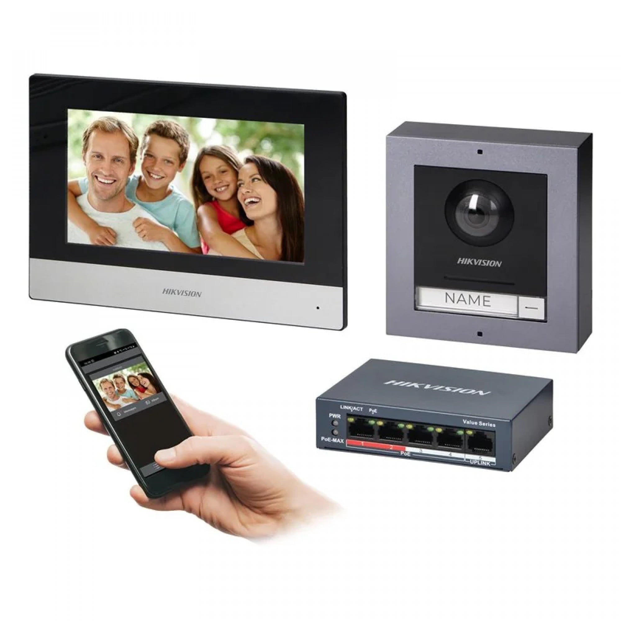 HIKVISION Hikvision DS-KIS602(B) Kit di Videocitofono - ACCESSO E CONTROLLO | TecnoCARE.net Sabaudia, Latina, Terracina, San Felice Circeo e Pontinia