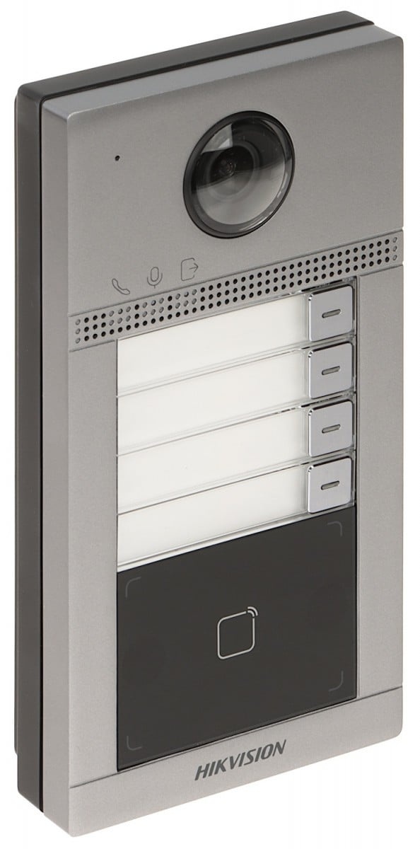 HIKVISION Hikvision DS-KV8413-WME1(C) Stazione Porta Metallica per Ville con 4 Pulsanti - ACCESSO E CONTROLLO | TecnoCARE.net Sabaudia, Latina, Terracina, San Felice Circeo e Pontinia