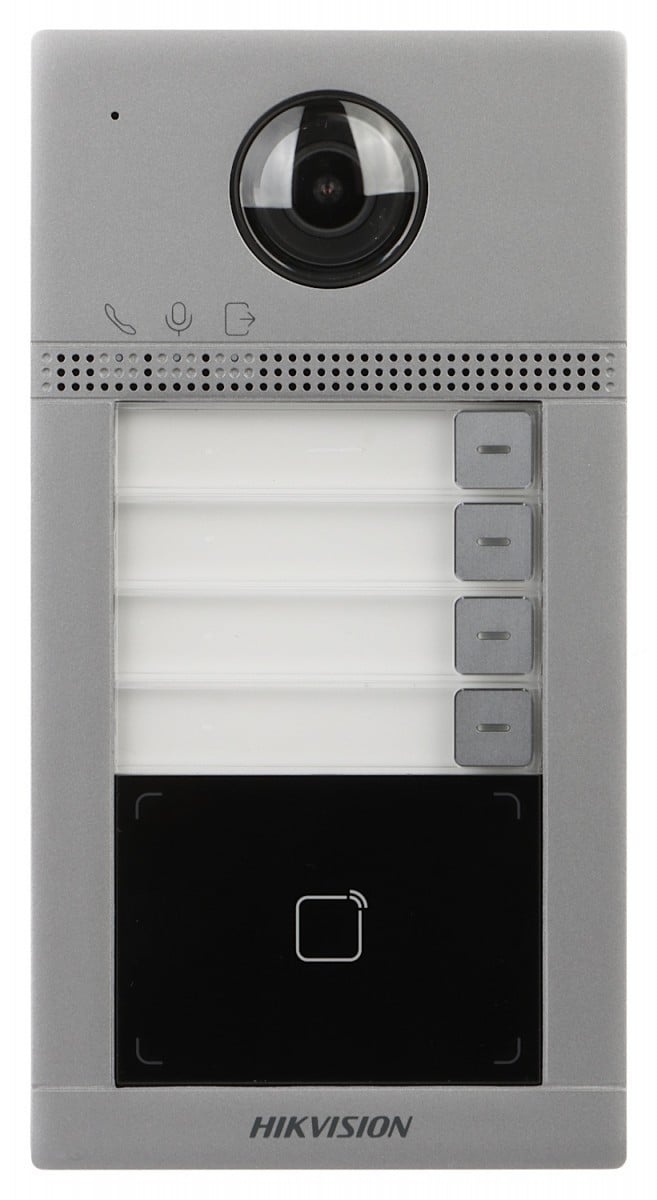 HIKVISION Hikvision DS-KV8413-WME1(C) Stazione Porta Metallica per Ville con 4 Pulsanti - ACCESSO E CONTROLLO | TecnoCARE.net Sabaudia, Latina, Terracina, San Felice Circeo e Pontinia