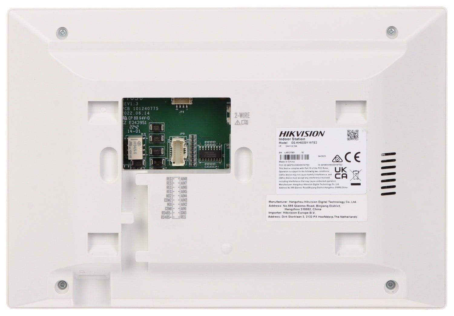 HIKVISION Hikvision DS-KH6320Y-WTE2/WHITE Monitor per videocitofono a 2 fili - ACCESSO E CONTROLLO | TecnoCARE.net Sabaudia, Latina, Terracina, San Felice Circeo e Pontinia
