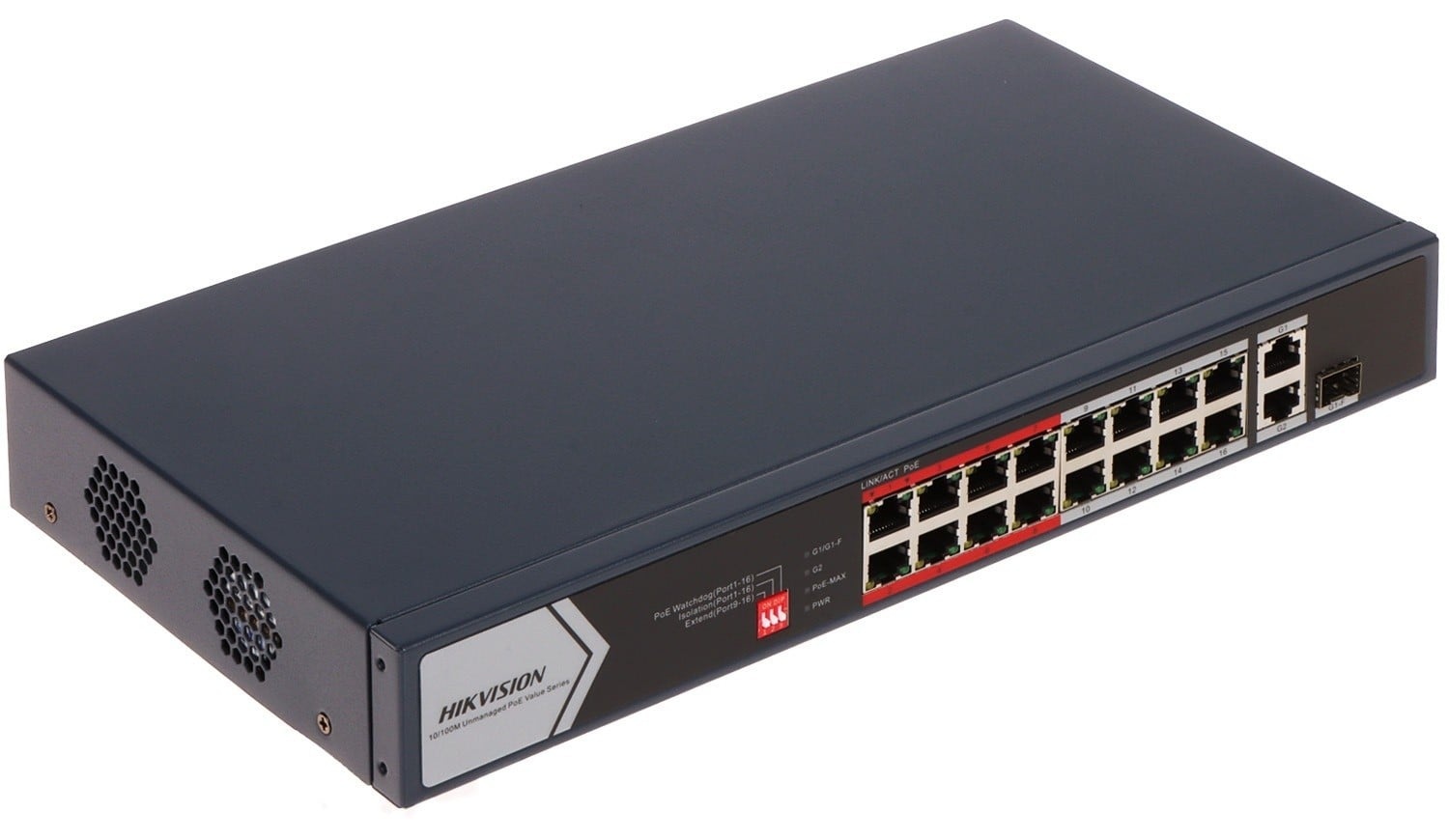HIKVISION Hikvision DS-3E0318P-E/M(C) Switch POE Fast Ethernet non gestito a 16 porte - RETI | TecnoCARE.net Sabaudia, Latina, Terracina, San Felice Circeo e Pontinia