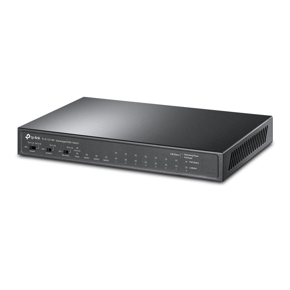 TP-LINK TP-Link TL-SL1311MP switch di rete Non gestito Fast Ethernet (10/100) Supporto Power over Ethernet (PoE) Nero - RETI | TecnoCARE.net Sabaudia, Latina, Terracina, San Felice Circeo e Pontinia
