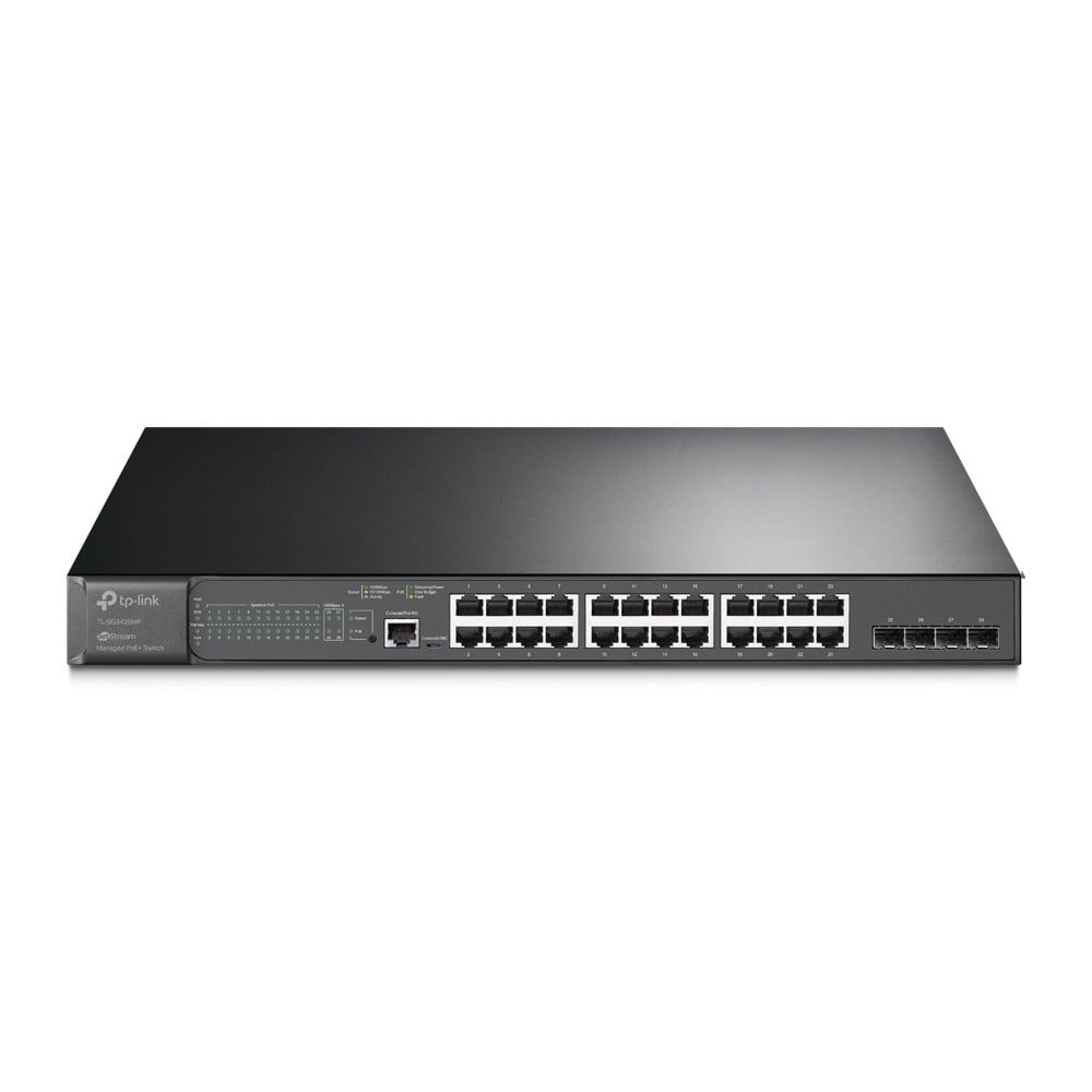 TP-LINK TP-Link JetStream TL-SG3428MP switch di rete Gestito L2+ Gigabit Ethernet (10/100/1000) Supporto Power over Ethernet (PoE) 1U Nero - RETI | TecnoCARE.net Sabaudia, Latina, Terracina, San Felice Circeo e Pontinia