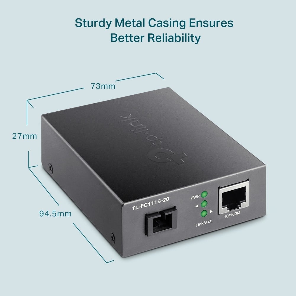 TP-LINK TP-Link Omada TL-FC111B-20 convertitore multimediale di rete 100 Mbit/s Modalità singola Nero - RETI | TecnoCARE.net Sabaudia, Latina, Terracina, San Felice Circeo e Pontinia