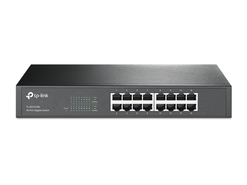 TP-LINK TP-Link TL-SG1016D switch di rete Non gestito L2 Gigabit Ethernet (10/100/1000) Nero - RETI | TecnoCARE.net Sabaudia, Latina, Terracina, San Felice Circeo e Pontinia