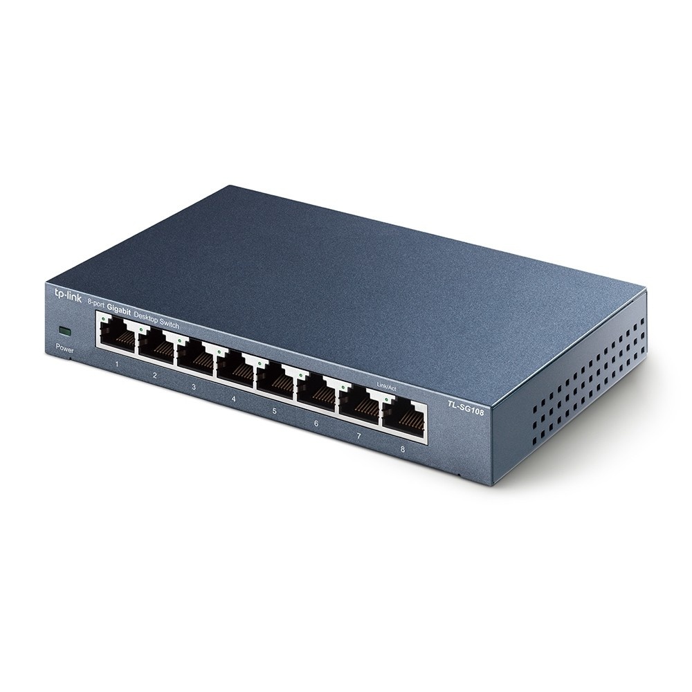 TP-LINK TP-Link TL-SG108 switch di rete Non gestito L2 Gigabit Ethernet (10/100/1000) Nero - RETI | TecnoCARE.net Sabaudia, Latina, Terracina, San Felice Circeo e Pontinia