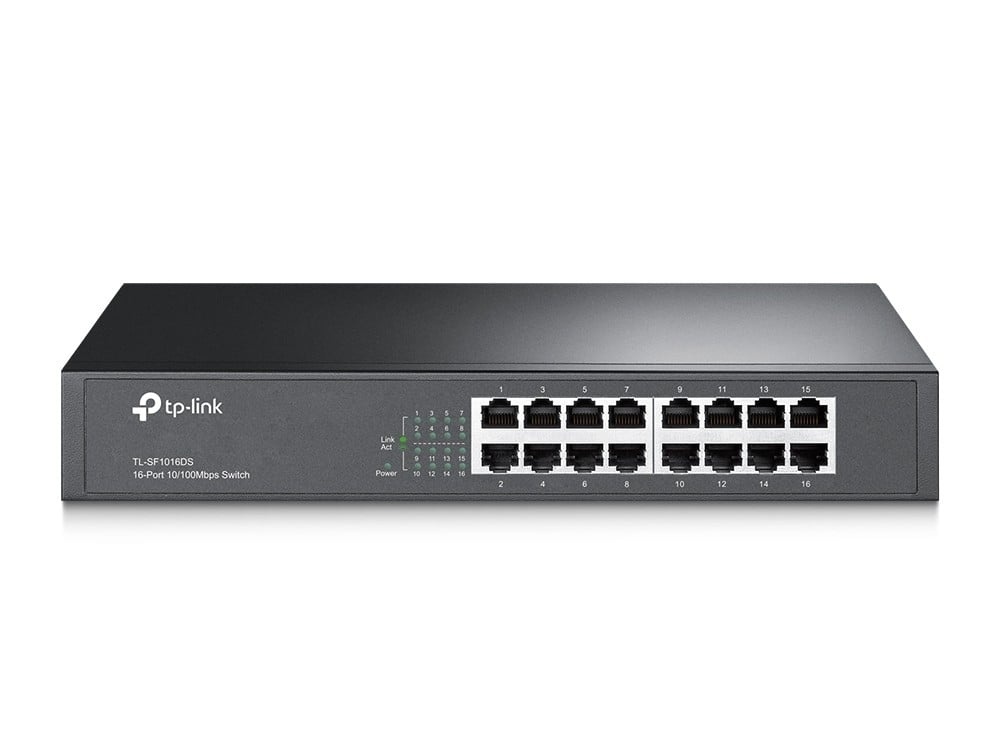 TP-LINK TP-Link TL-SF1016DS switch di rete Non gestito Fast Ethernet (10/100) 1U Nero - RETI | TecnoCARE.net Sabaudia, Latina, Terracina, San Felice Circeo e Pontinia