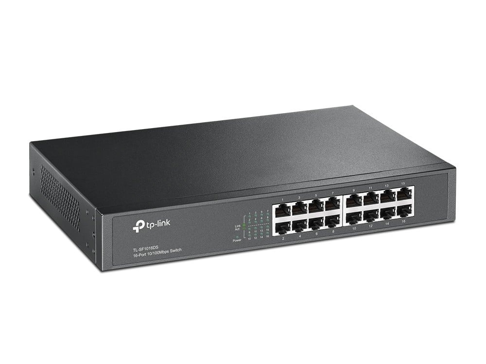TP-LINK TP-Link TL-SF1016DS switch di rete Non gestito Fast Ethernet (10/100) 1U Nero - RETI | TecnoCARE.net Sabaudia, Latina, Terracina, San Felice Circeo e Pontinia