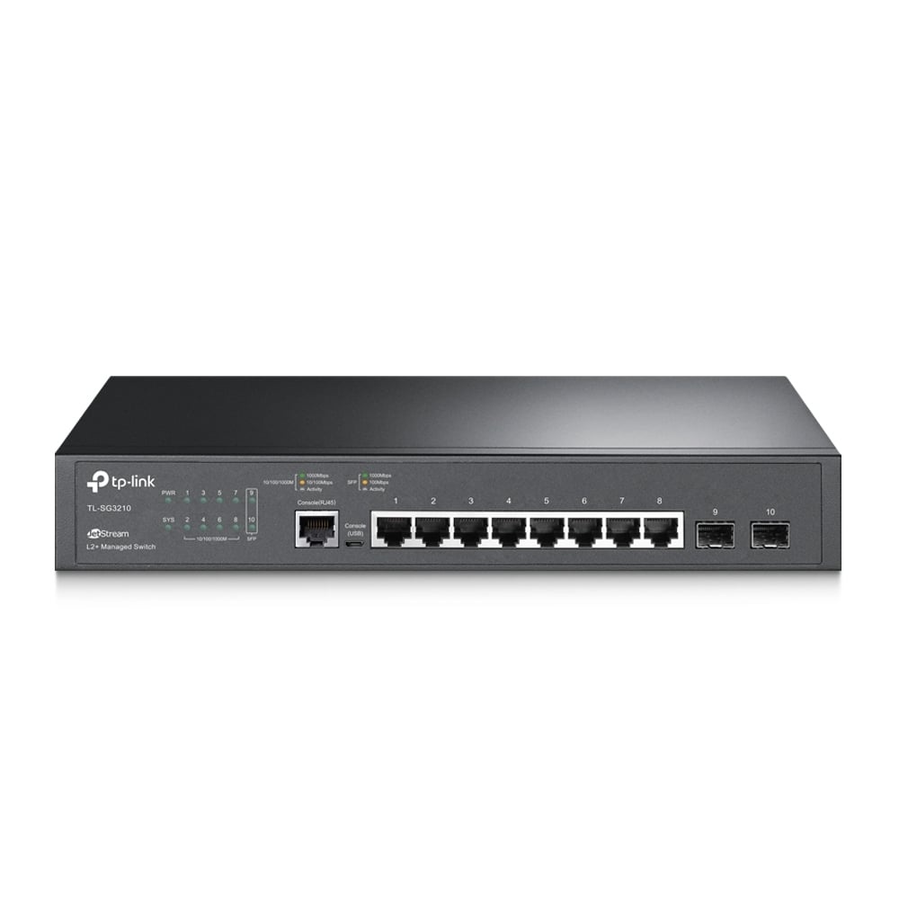 TP-LINK TP-Link JetStream TL-SG3210 switch di rete Gestito L2/L3 Gigabit Ethernet (10/100/1000) 1U Nero - RETI | TecnoCARE.net Sabaudia, Latina, Terracina, San Felice Circeo e Pontinia