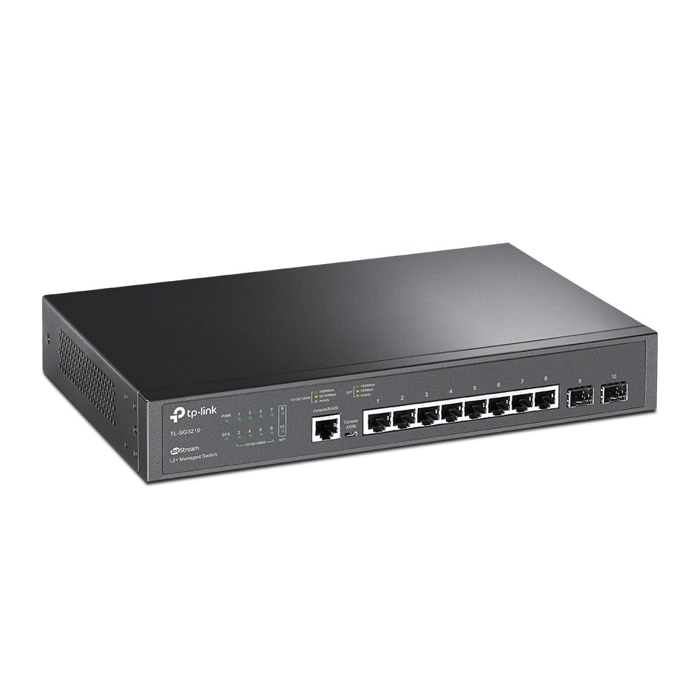 TP-LINK TP-Link JetStream TL-SG3210 switch di rete Gestito L2/L3 Gigabit Ethernet (10/100/1000) 1U Nero - RETI | TecnoCARE.net Sabaudia, Latina, Terracina, San Felice Circeo e Pontinia