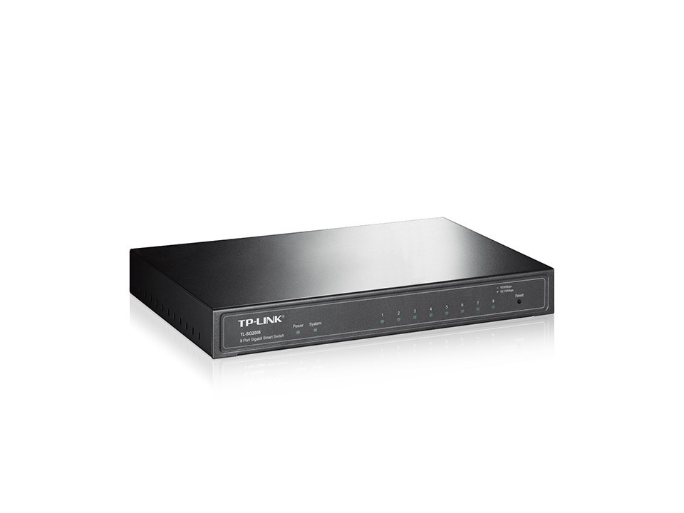 TP-LINK TP-Link JetStream TL-SG2008 switch di rete Gestito L2/L2+ Gigabit Ethernet (10/100/1000) Nero - RETI | TecnoCARE.net Sabaudia, Latina, Terracina, San Felice Circeo e Pontinia