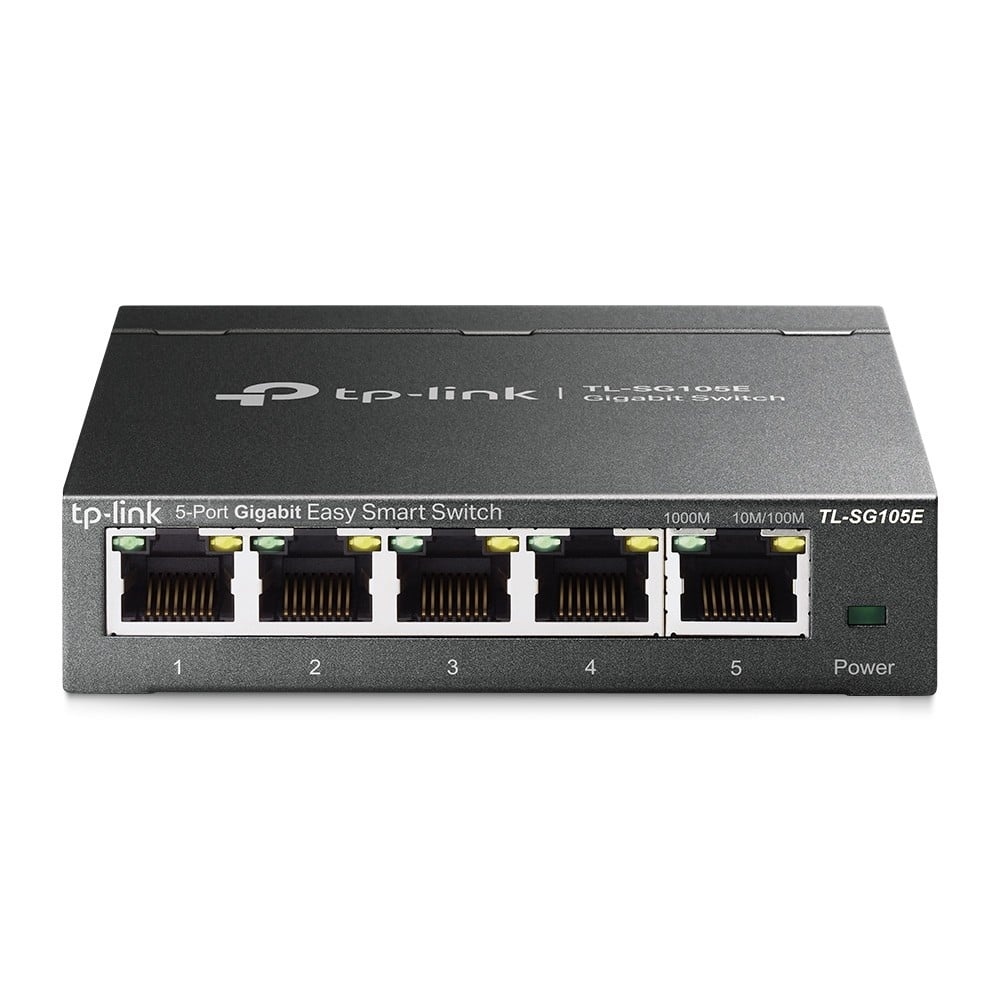 TP-LINK TP-Link TL-SG105E switch di rete Gestito L2 Gigabit Ethernet (10/100/1000) Nero - RETI | TecnoCARE.net Sabaudia, Latina, Terracina, San Felice Circeo e Pontinia