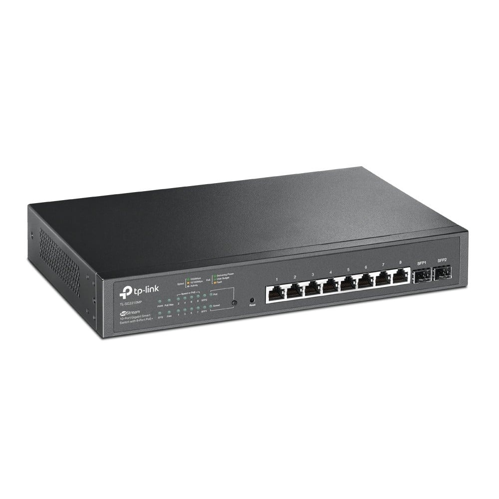 TP-LINK TP-Link JetStream TL-SG2210MP switch di rete Gestito L2/L2+ Gigabit Ethernet (10/100/1000) Supporto Power over Ethernet (PoE) 1U Nero - RETI | TecnoCARE.net Sabaudia, Latina, Terracina, San Felice Circeo e Pontinia