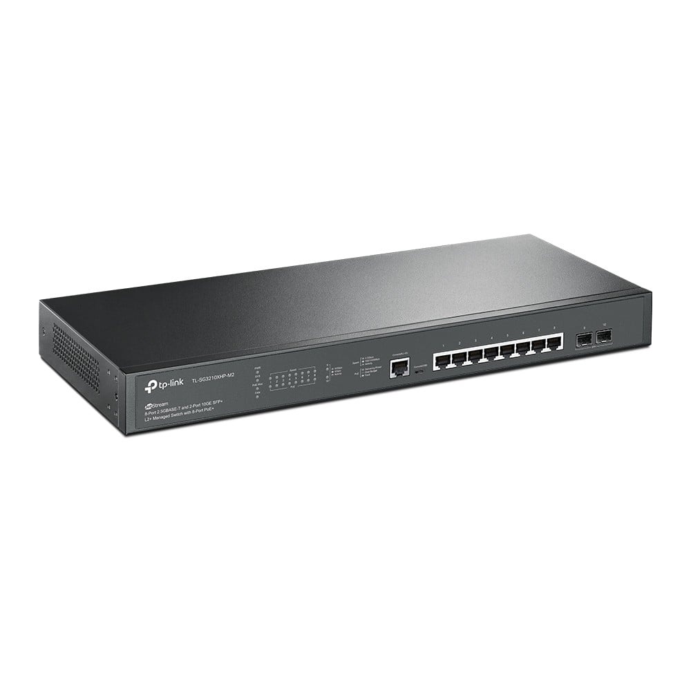 TP-LINK TP-Link JetStream TL-SG3210XHP-M2 switch di rete Gestito L2+ 2.5G Ethernet (100/1000/2500) Supporto Power over Ethernet (PoE) 1U Nero - RETI | TecnoCARE.net Sabaudia, Latina, Terracina, San Felice Circeo e Pontinia