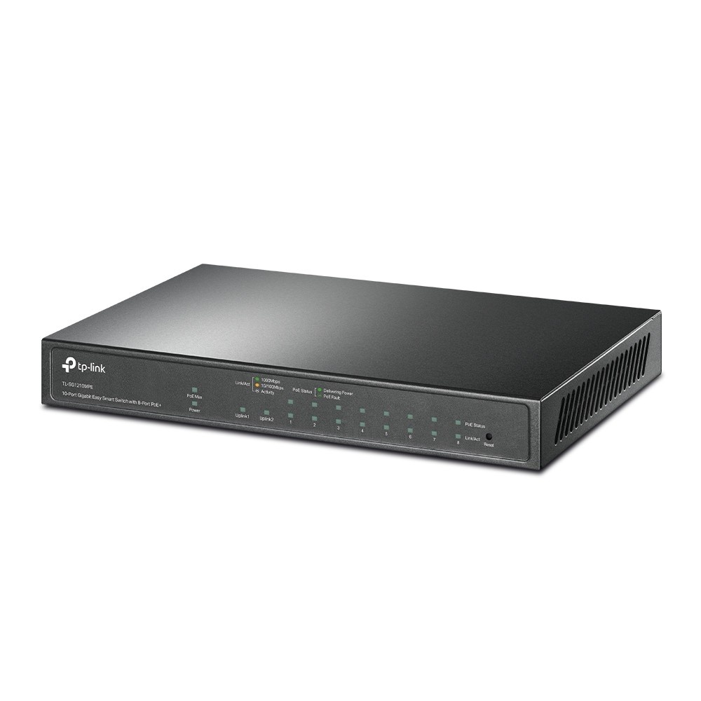 TP-LINK TP-Link TL-SG1210MPE switch di rete Gestito L2 Gigabit Ethernet (10/100/1000) Supporto Power over Ethernet (PoE) Nero - RETI | TecnoCARE.net Sabaudia, Latina, Terracina, San Felice Circeo e Pontinia