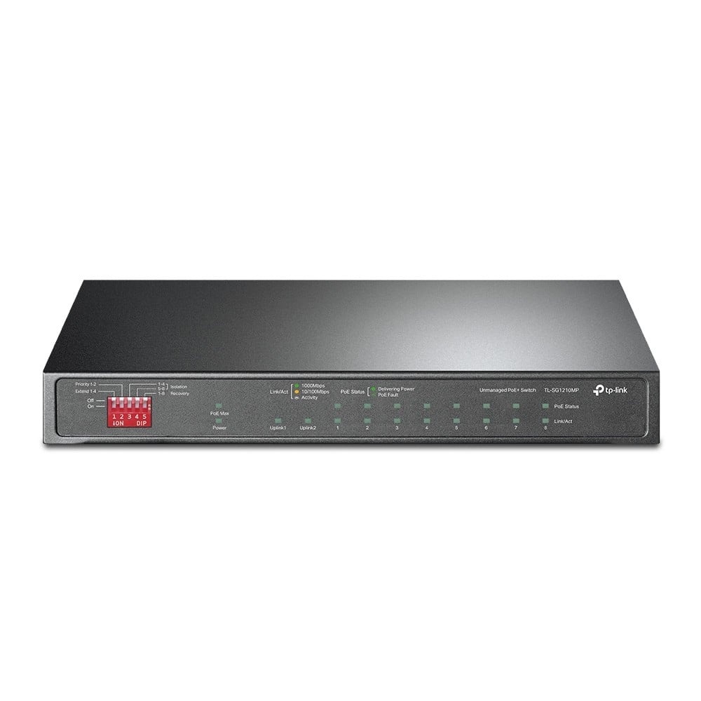 TP-LINK TP-Link TL-SG1210MP switch di rete Non gestito Gigabit Ethernet (10/100/1000) Supporto Power over Ethernet (PoE) Nero - RETI | TecnoCARE.net Sabaudia, Latina, Terracina, San Felice Circeo e Pontinia