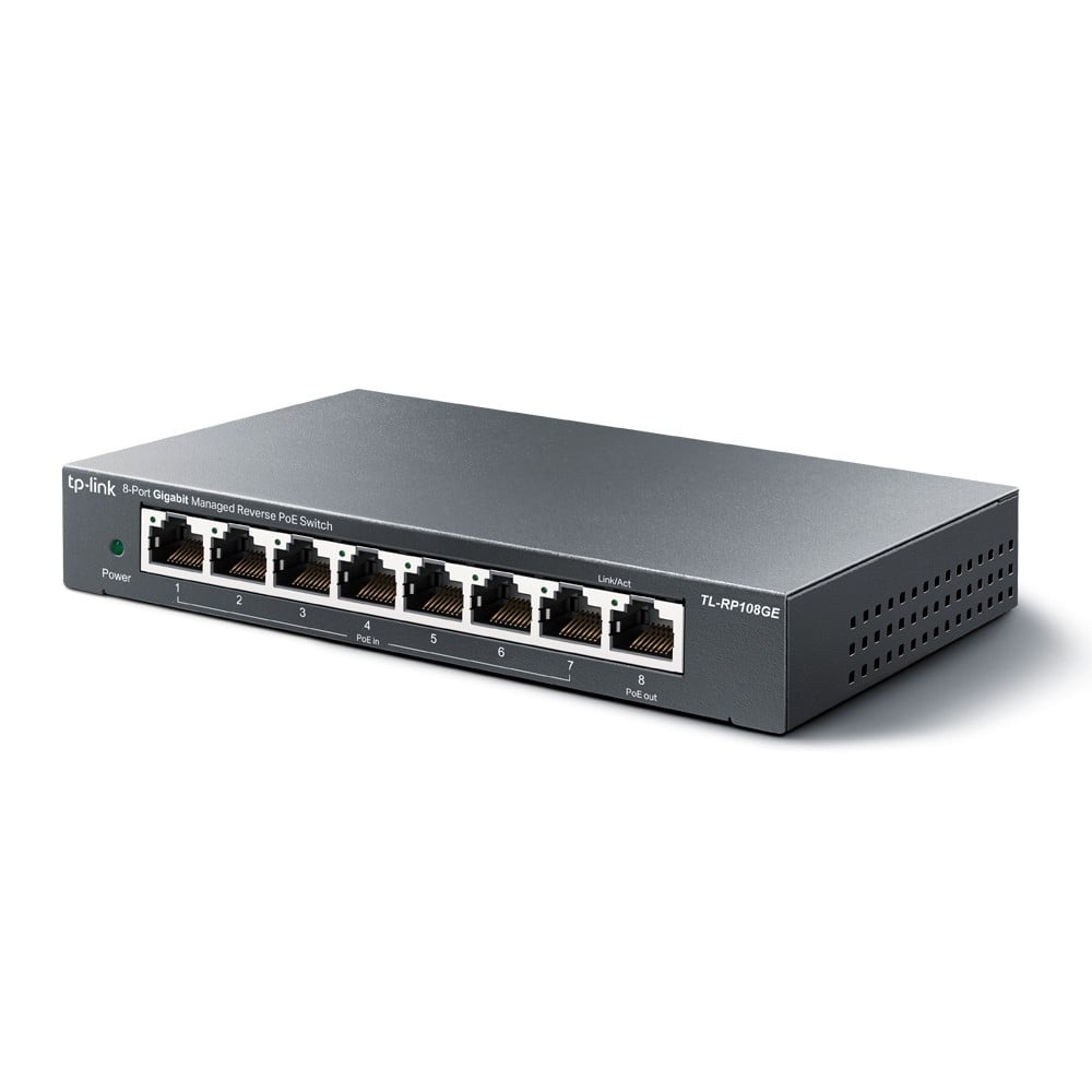 TP-LINK TP-Link RP108GE (TL-RP108GE) 8-Port Gigabit Managed Reverse PoE Switch - RETI | TecnoCARE.net Sabaudia, Latina, Terracina, San Felice Circeo e Pontinia