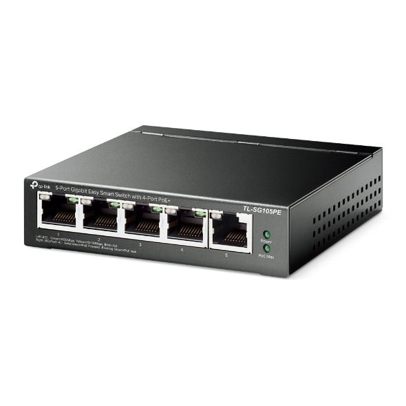 TP-LINK TP-Link TL-SG105PE switch di rete Gestito L2 Gigabit Ethernet (10/100/1000) Supporto Power over Ethernet (PoE) Nero - RETI | TecnoCARE.net Sabaudia, Latina, Terracina, San Felice Circeo e Pontinia