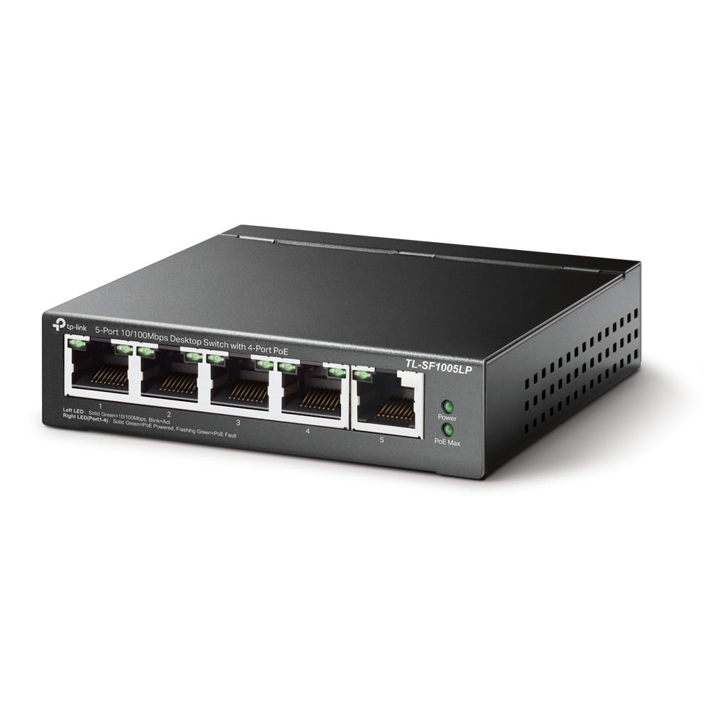 TP-LINK TP-Link TL-SF1005LP switch di rete Non gestito Fast Ethernet (10/100) Supporto Power over Ethernet (PoE) Nero - RETI | TecnoCARE.net Sabaudia, Latina, Terracina, San Felice Circeo e Pontinia