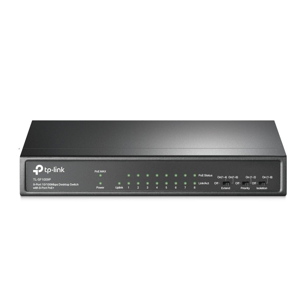 TP-LINK TP-Link TL-SF1009P switch di rete Non gestito Fast Ethernet (10/100) Supporto Power over Ethernet (PoE) Nero - RETI | TecnoCARE.net Sabaudia, Latina, Terracina, San Felice Circeo e Pontinia